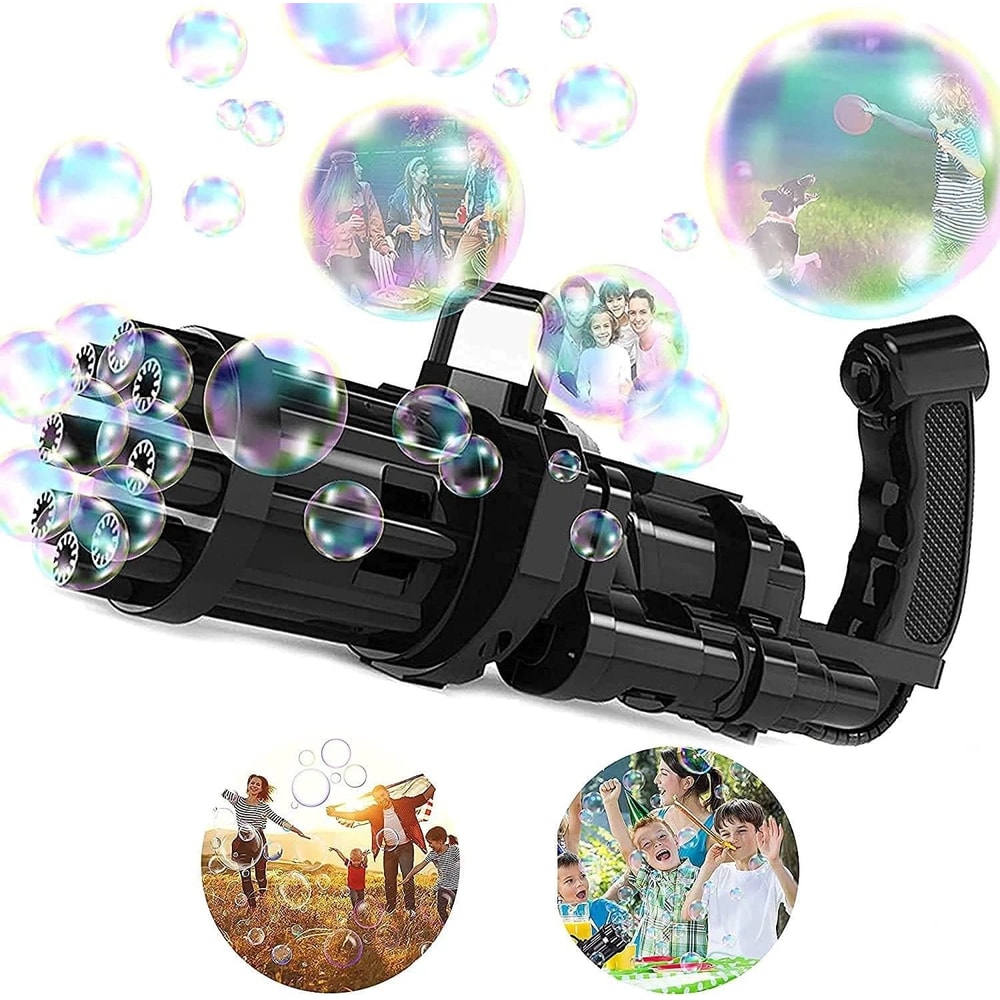 Outdoor Party Bubble Machine Toy Gun Automatic Gatling Bubble Maker For Kids Adults Perfect For Ou 0
