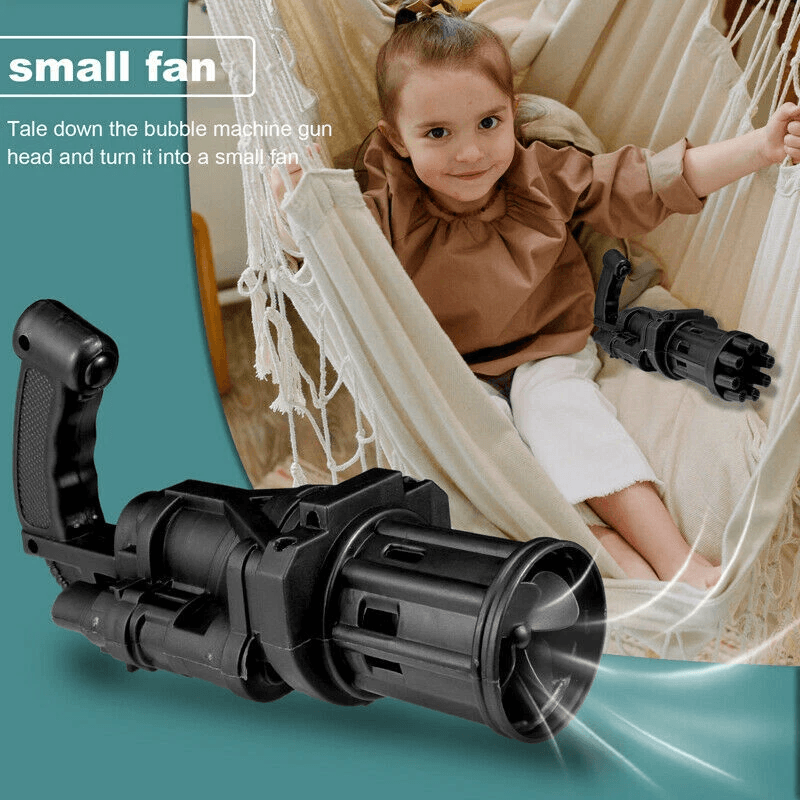 Outdoor Party Bubble Machine Toy Gun Automatic Gatling Bubble Maker For Kids Adults Perfect For Ou 2