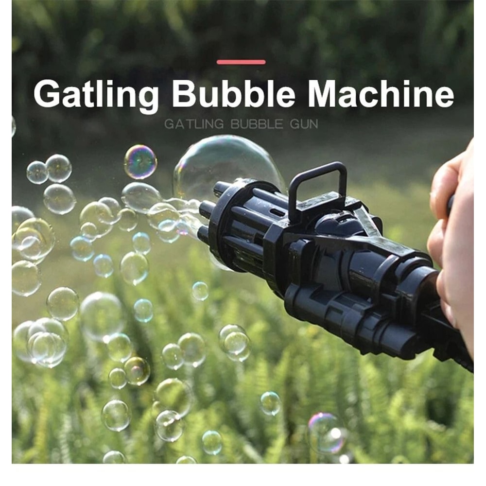 Outdoor Party Bubble Machine Toy Gun Automatic Gatling Bubble Maker For Kids Adults Perfect For Ou 5