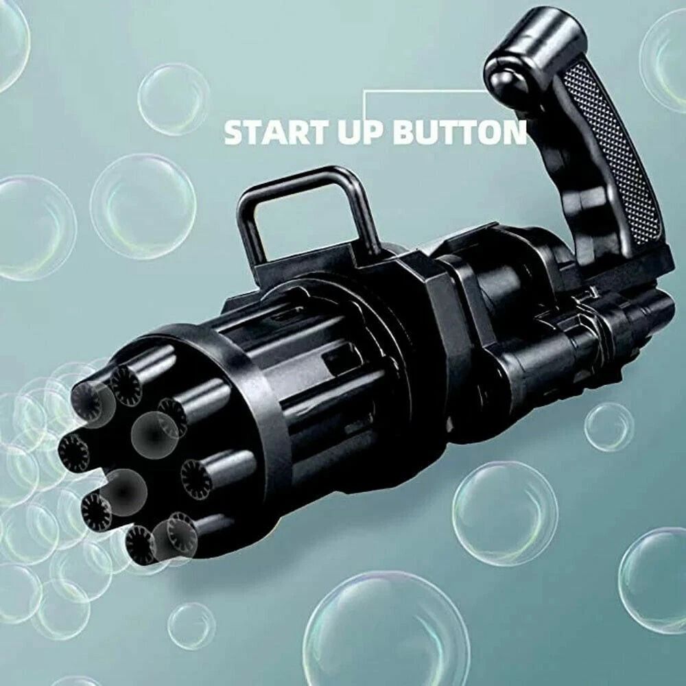 Outdoor Party Bubble Machine Toy Gun Automatic Gatling Bubble Maker For Kids Adults Perfect For Ou 6