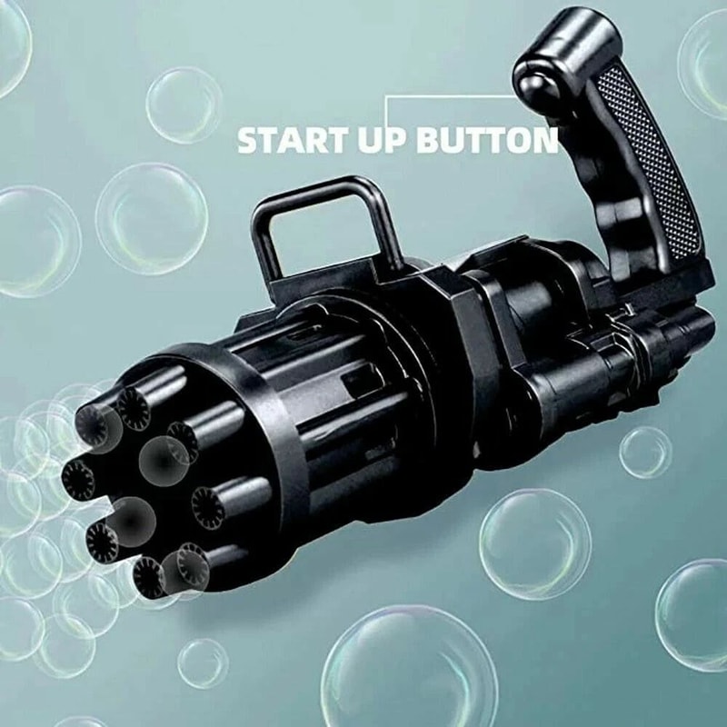 Outdoor Party Bubble Machine Toy Gun Automatic Gatling Bubble Maker For Kids Adults Perfect For Ou 6