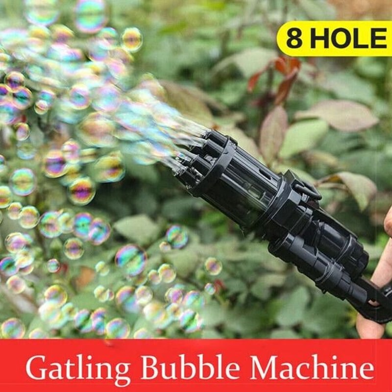 Outdoor Party Bubble Machine Toy Gun Automatic Gatling Bubble Maker For Kids Adults Perfect For Ou 7