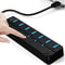 7 Port USB Hub Splitter Adapter High Speed Charging For PC Laptop Mac 9