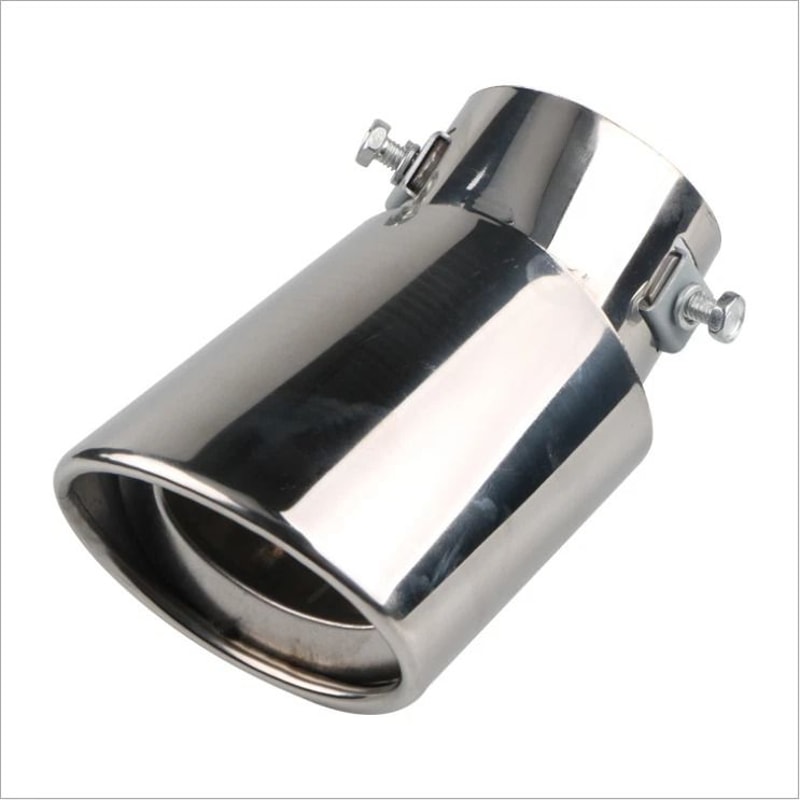 Chrome Stainless Steel Rear Exhaust Pipe Tail Muffler Tip Stylish Car Tailpipe Cover 0