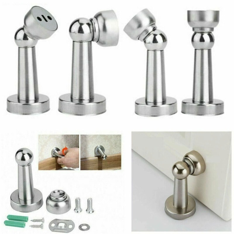 Wideskall Stainless Steel Magnetic Door Stopper And Catch Heavy Duty Easy Install 0