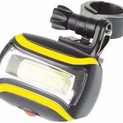 cob led bicycle front headlight 3 lighting modes, water-resistant, and detachable flashlight