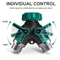Wideskall Heavy Duty Metal Garden Hose 2 Way Y Splitter With Shut Off Valves 6