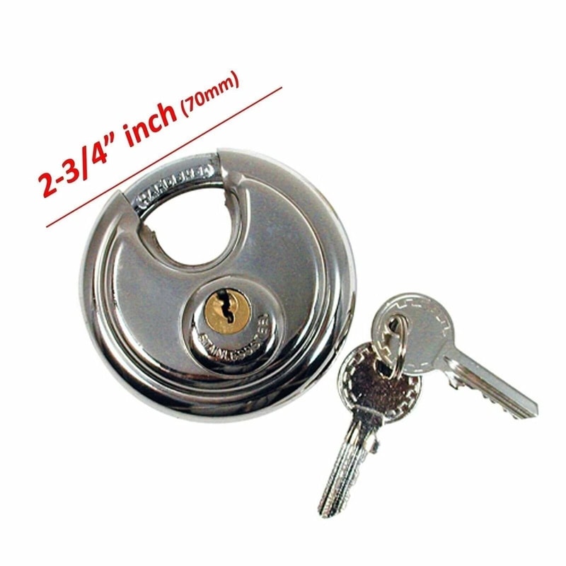 Heavy Duty Stainless Steel Disc Padlock Armor Brass Cylinder Lock For Maximum Security 1