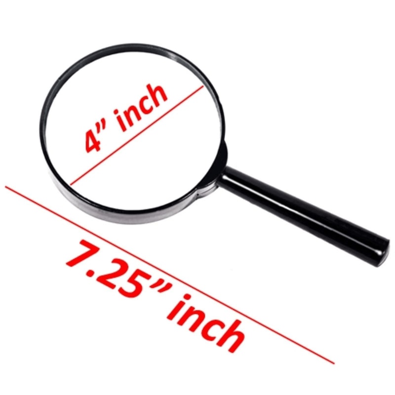 Large Handheld Magnifying Glass 3X Power REAL Glass Magnifier For Clear Viewing 1