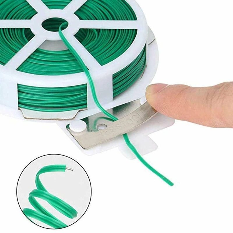 Heavy Duty Green Garden Twist Ties With Built In Cutter For Plant Support 2