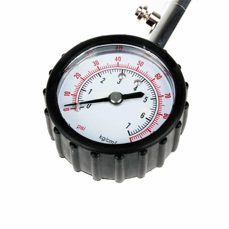 Accurate PSI Tire Pressure Gauge With Flexible Hose For Cars And Trucks 2