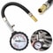 Accurate PSI Tire Pressure Gauge With Flexible Hose For Cars And Trucks 0