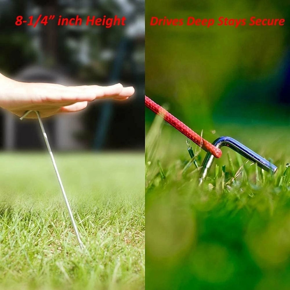 Heavy Duty Galvanized Steel Tent Pegs For Camping Gardens Canopies 1