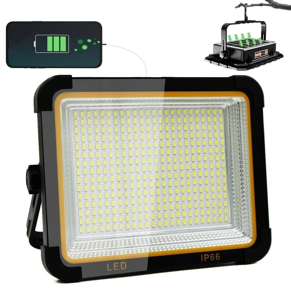 Solar LED Work Light Rechargeable Portable Floodlight 8
