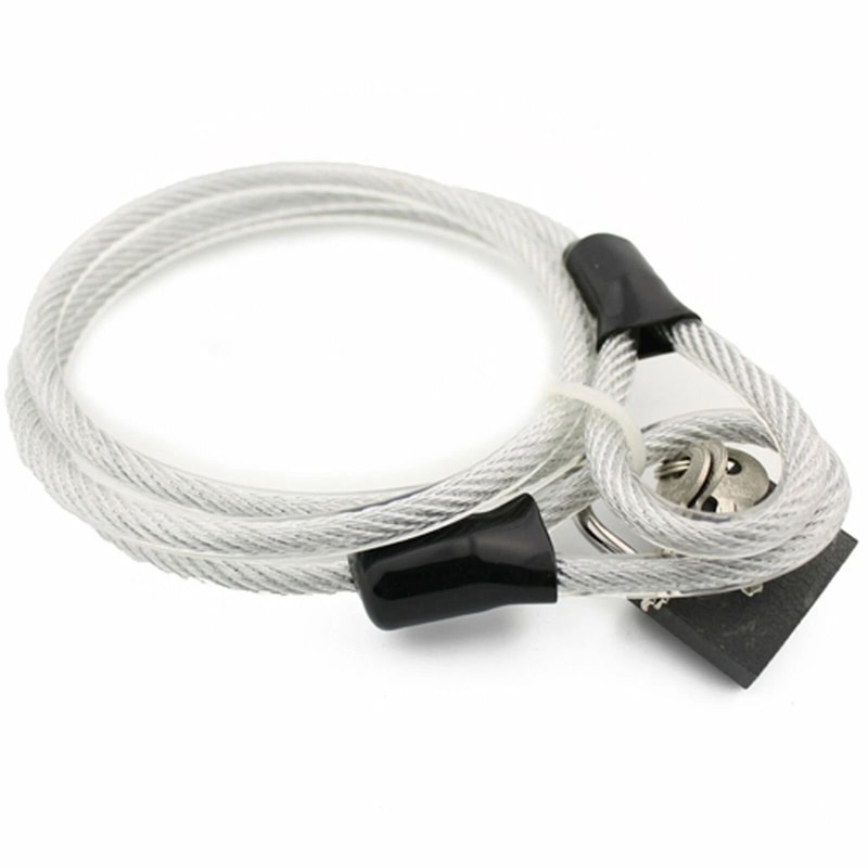 Heavy Duty Braided Steel Bicycle Cable Lock With High Security Key Padlock 1