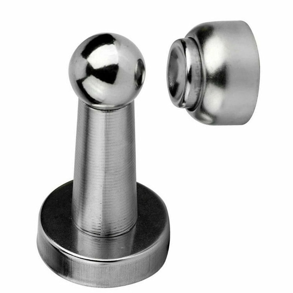 Heavy Duty Stainless Steel Magnetic Door Stopper Sleek Wall Floor Mount Door Catch 5