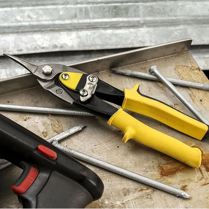 Heavy Duty Straight Cut Tin Snips Aviation Snips Sheet Metal Cutter Tool 2