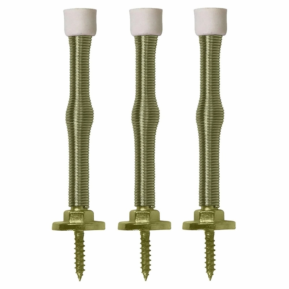 Brass Spring Door Stopper Durable Door Stop Spring Wall Protector 2