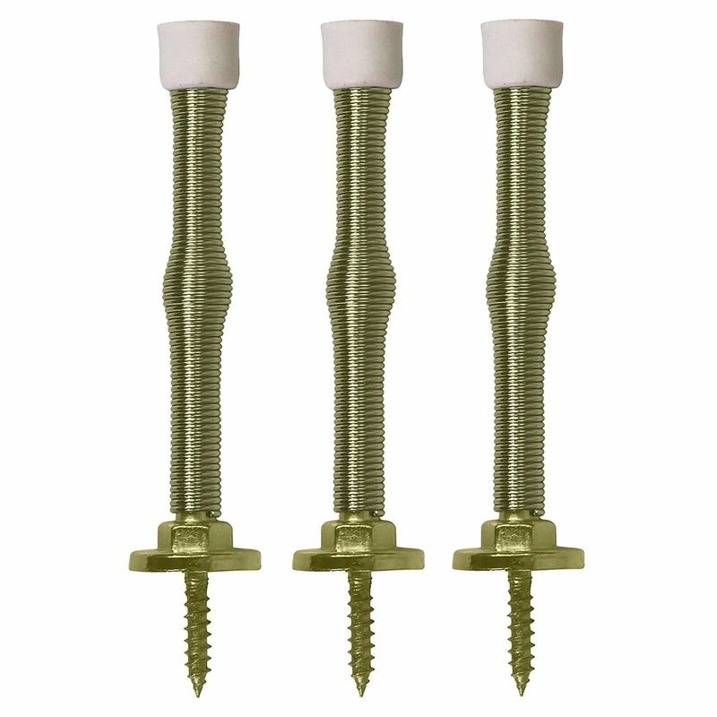 Brass Spring Door Stopper Durable Door Stop Spring Wall Protector 2