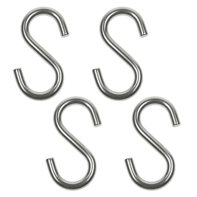 Heavy Duty Zinc Plated S Hooks Utility Hangers For Kitchen Closet Garage Organization 2