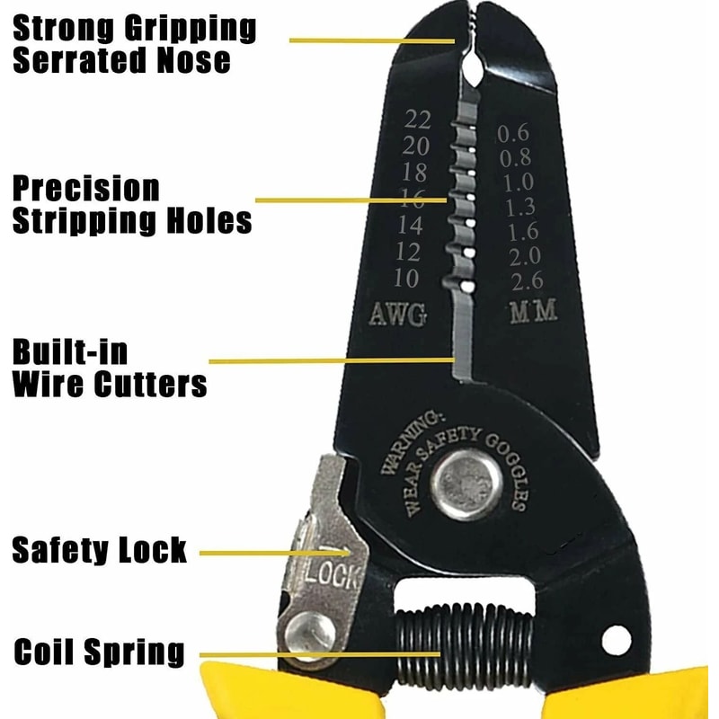Precision Wire Stripping Tool AWG MultiFunction Cable Cutter For Electrical Work 1