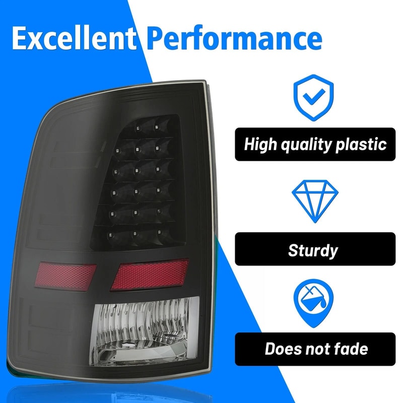 Dodge Ram LED Tail Lights Black Brake Lamps For Ram 11