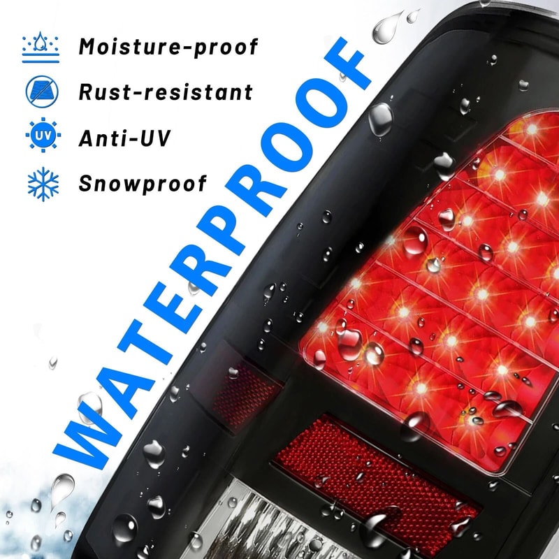 Dodge Ram LED Tail Lights Black Brake Lamps For Ram 12