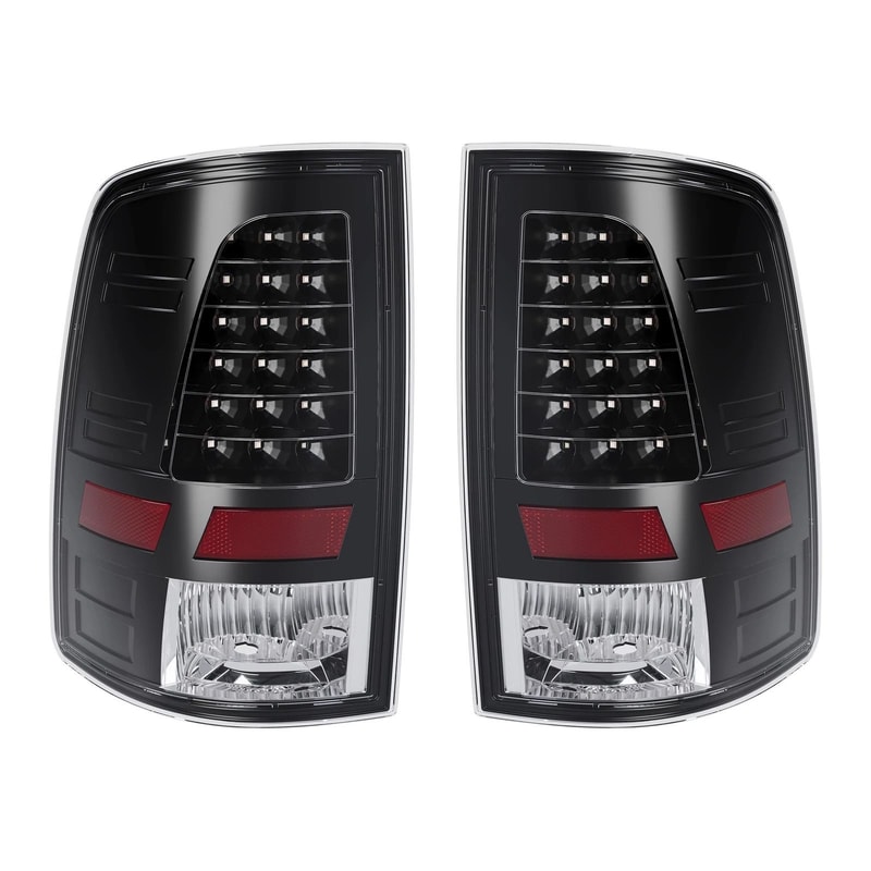 Dodge Ram LED Tail Lights Black Brake Lamps For Ram 15