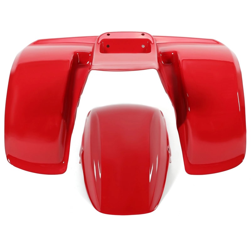 Honda ATC70 Fender Kit Red Plastic Front Rear Replacement 1