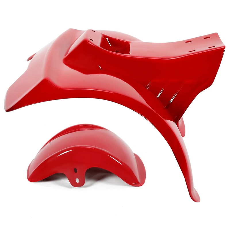 Honda ATC70 Fender Kit Red Plastic Front Rear Replacement 2