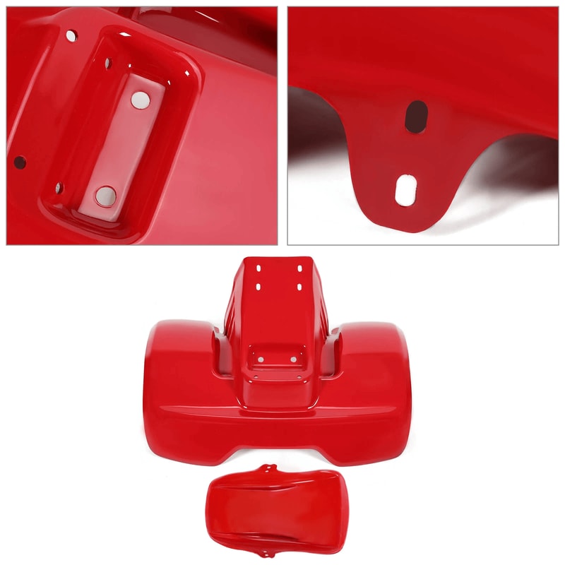 Honda ATC70 Fender Kit Red Plastic Front Rear Replacement 6