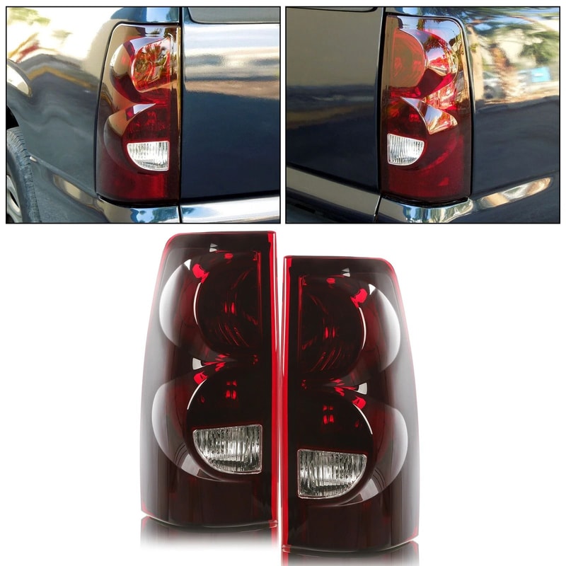 Chevy Silverado Tail Lights With Bulbs Rear Brake Lamp Replacement Set 1