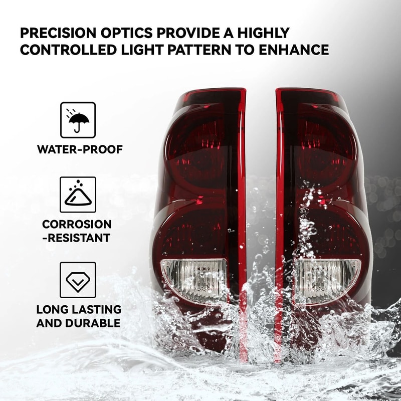 Chevy Silverado Tail Lights With Bulbs Rear Brake Lamp Replacement Set 5