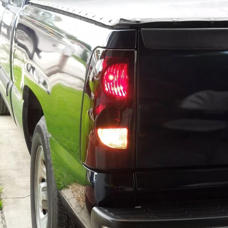 Chevy Silverado Tail Lights With Bulbs Rear Brake Lamp Replacement Set 9