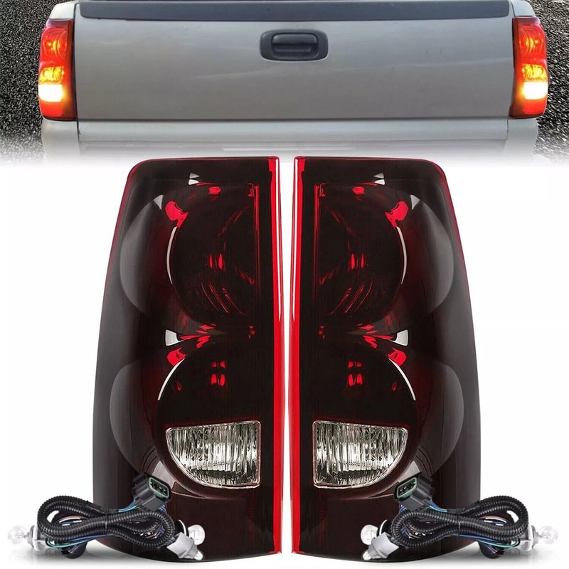 Chevy Silverado Tail Lights With Bulbs Rear Brake Lamp Replacement Set 13
