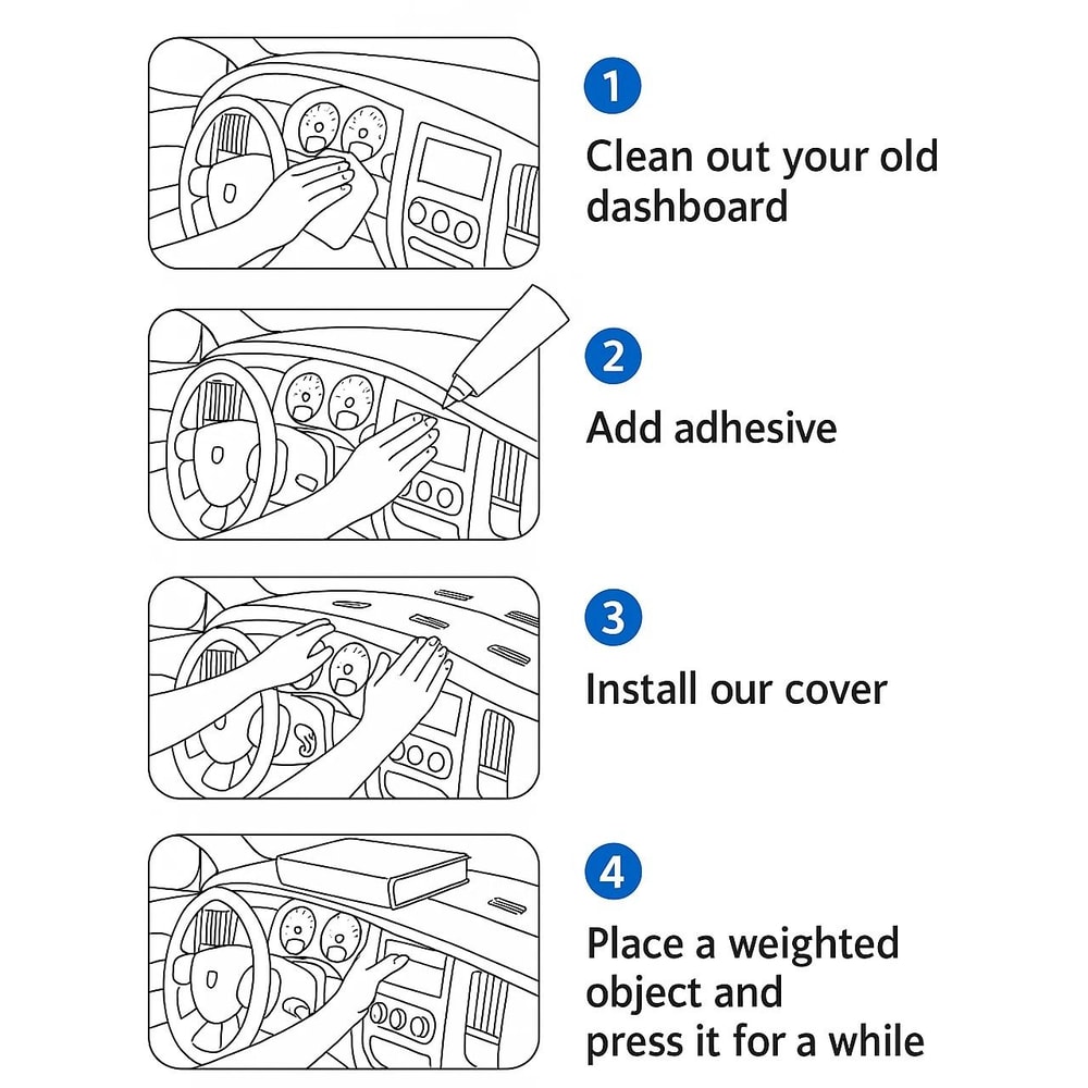 Premium Dashboard Cover Cap For Chevy Tahoe Yukon Avalanche Dash Repair Cover 12