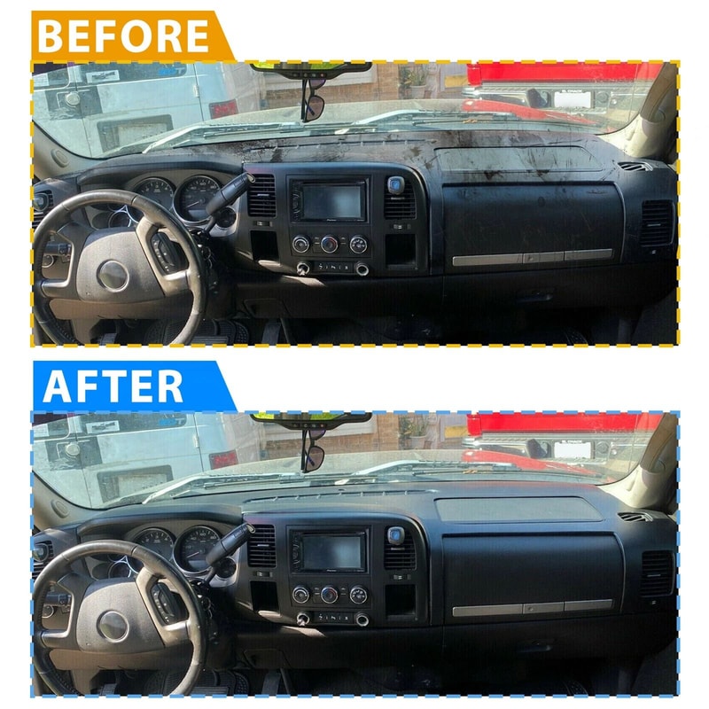Black Silverado Dash Cover Overlay Textured Dashboard Protector 14