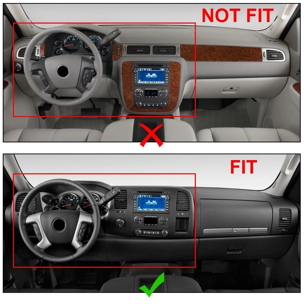 Black Silverado Dash Cover Overlay Textured Dashboard Protector 17