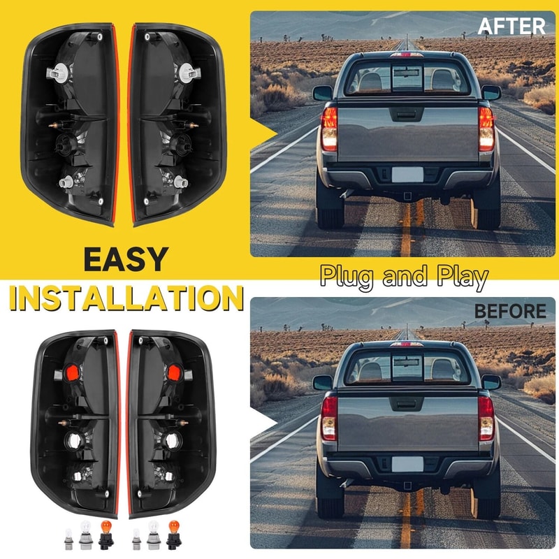 Nissan Frontier Tail Lights Replacement Pair With Bulbs Rear Assembly 11