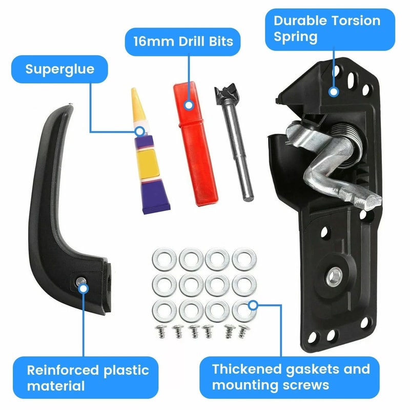 Chevy Silverado Interior Door Handle Repair Kit GMC Sierra Left Side Replacement 7