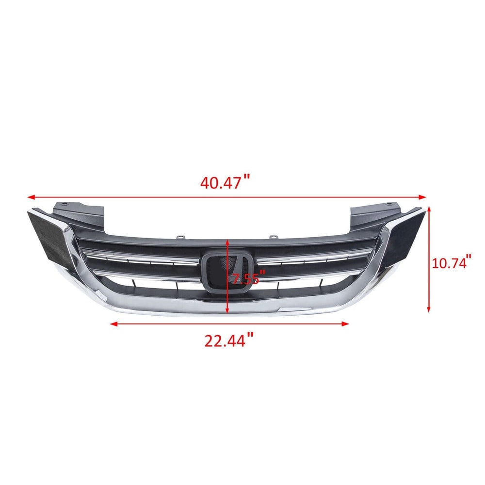 Chrome Front Bumper Grille For Honda Accord Radiator Replacement 10