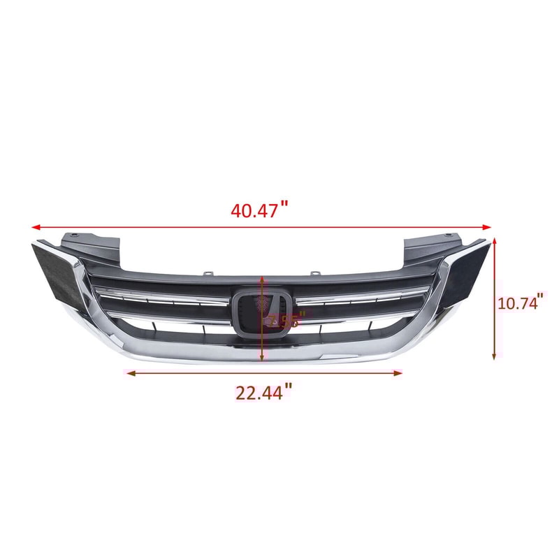 Chrome Front Bumper Grille For Honda Accord Radiator Replacement 10