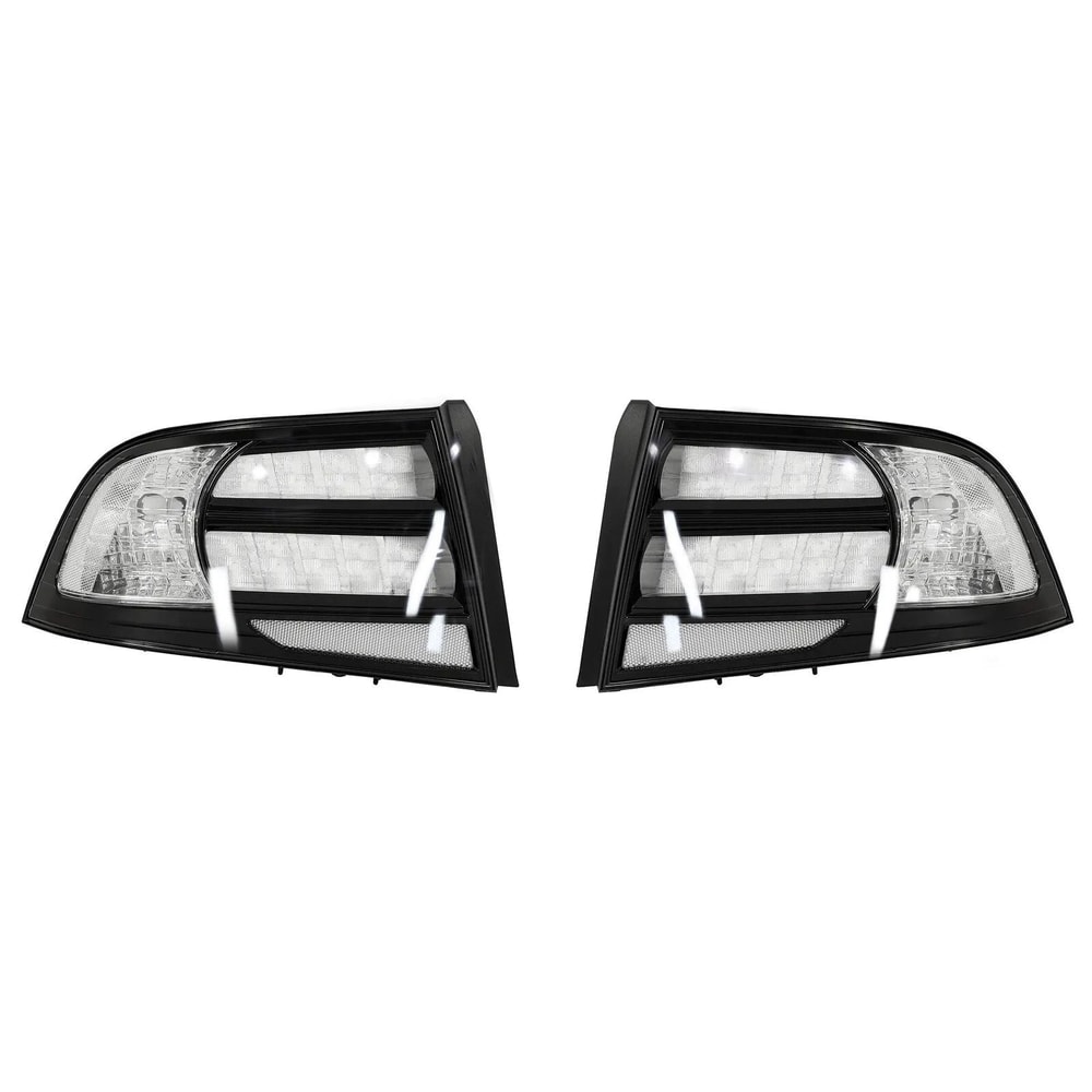 Acura TL Tail Light Assembly Black Housing Clear Lens LH RH Replacement 12