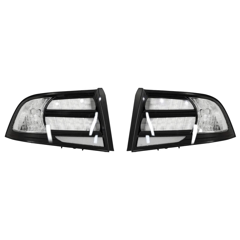 Acura TL Tail Light Assembly Black Housing Clear Lens LH RH Replacement 12