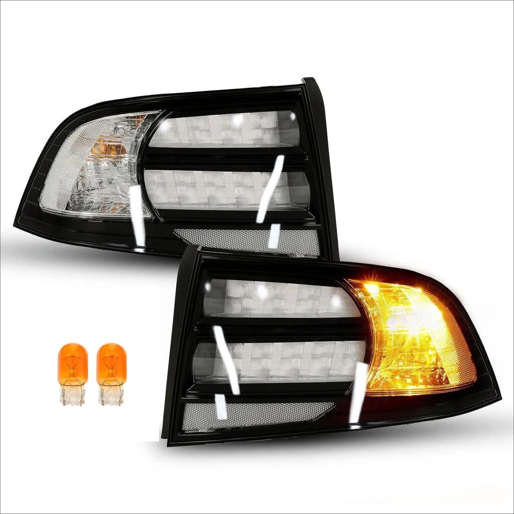 Acura TL Tail Light Assembly Black Housing Clear Lens LH RH Replacement 13
