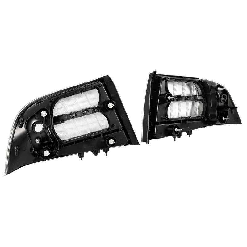 Acura TL Tail Light Assembly Black Housing Clear Lens LH RH Replacement 3