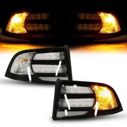 acura tl tail light assembly black housing clear lens lh rh replacements