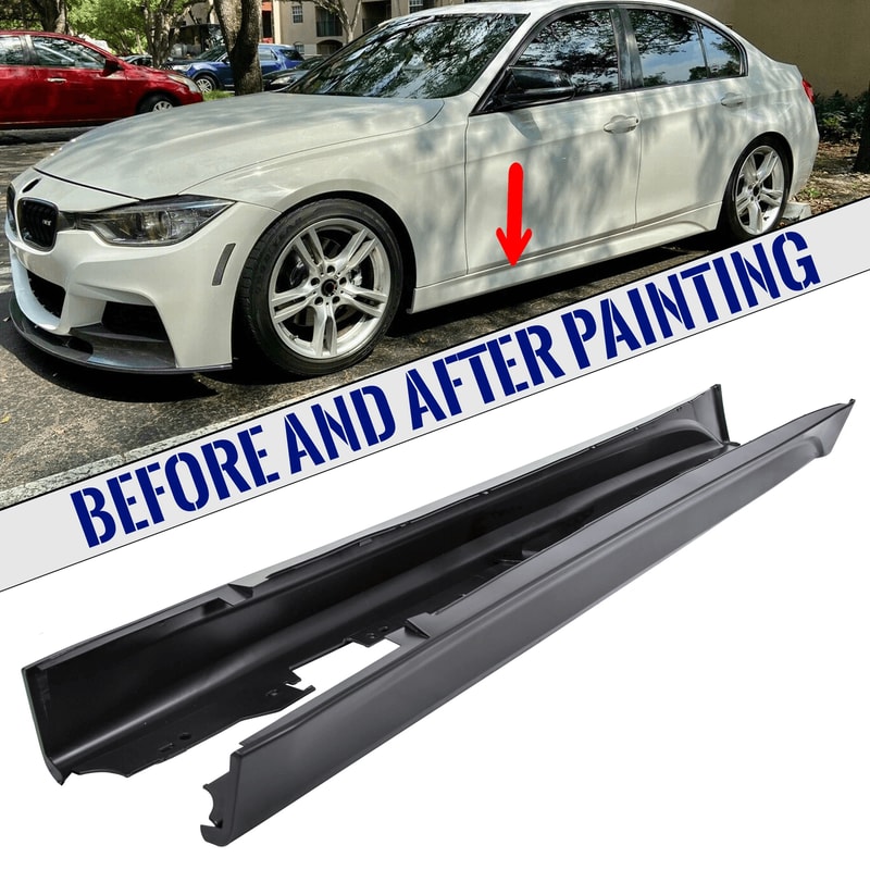 M3 Style Side Skirts For BMW Series Sedan Sport Upgrade 12