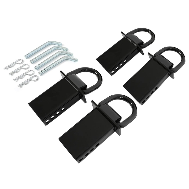 Heavy Duty Trailer D Ring Tie Down Stake Pocket Anchor Zinc Coated Adjustable 12