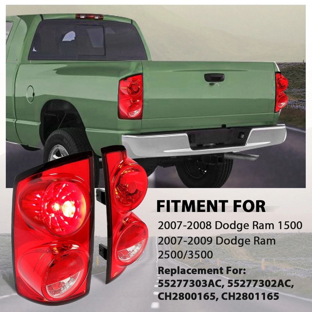 Premium Replacement Dodge Ram Tail Lights For Direct Fit DOT Brake Lamps 11